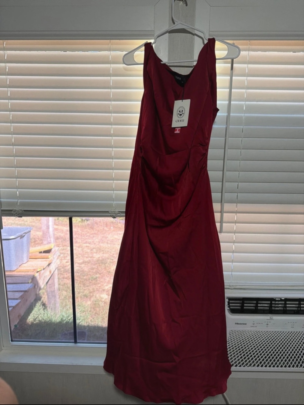 Cider Sleeveless Burgundy Maxi Dress